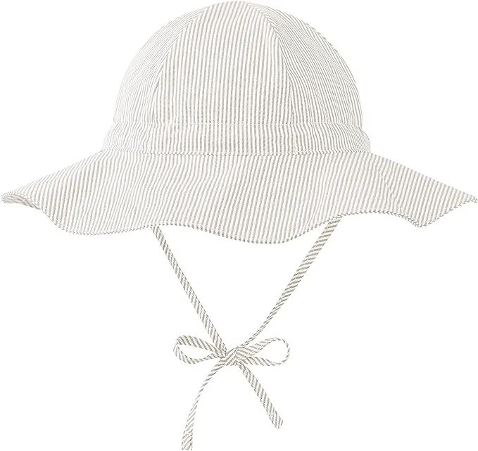 Amazon.com: Zando Baby Girl Sun Hat Infant Wide Brim Hats Baby Boy Beach Hat UPF 50+ Toddler Caps... | Amazon (US)