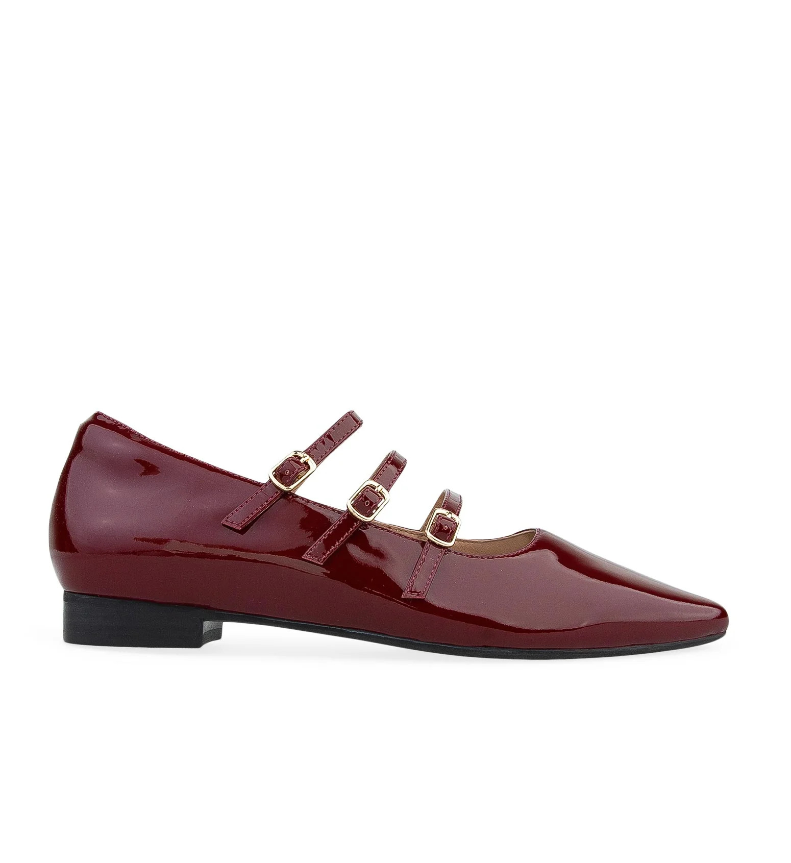 Merlot Patent Leather Ballet Flats | Bared Footwear