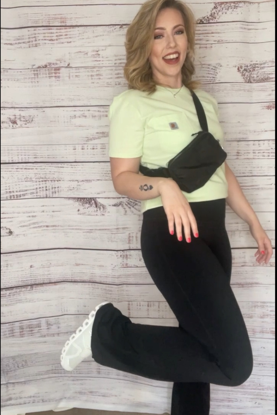 Easy comfy outfit 
Travel athleisure belt bag
on cloud flared leggings spring best tennis shoes 

#LTKunder50 #LTKstyletip #LTKfit