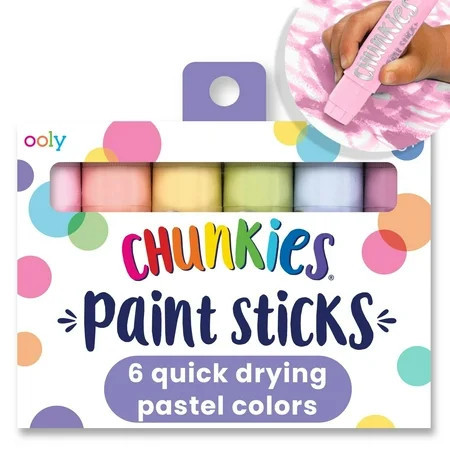 Ooly Chunkies 6 Pastel Paint Sticks, Mess Free Art Supplies for Toddlers | Walmart (US)