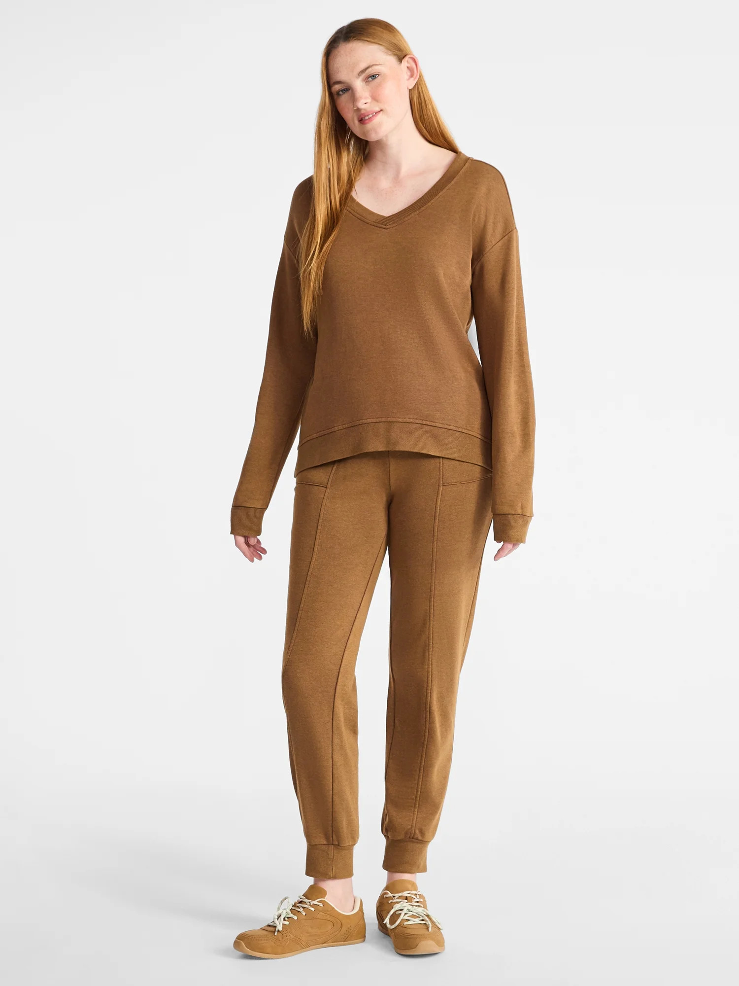 Time and Tru Women's and Women’s Plus French Terry Set, 2-Piece, Sizes XS-4X | Walmart (US)