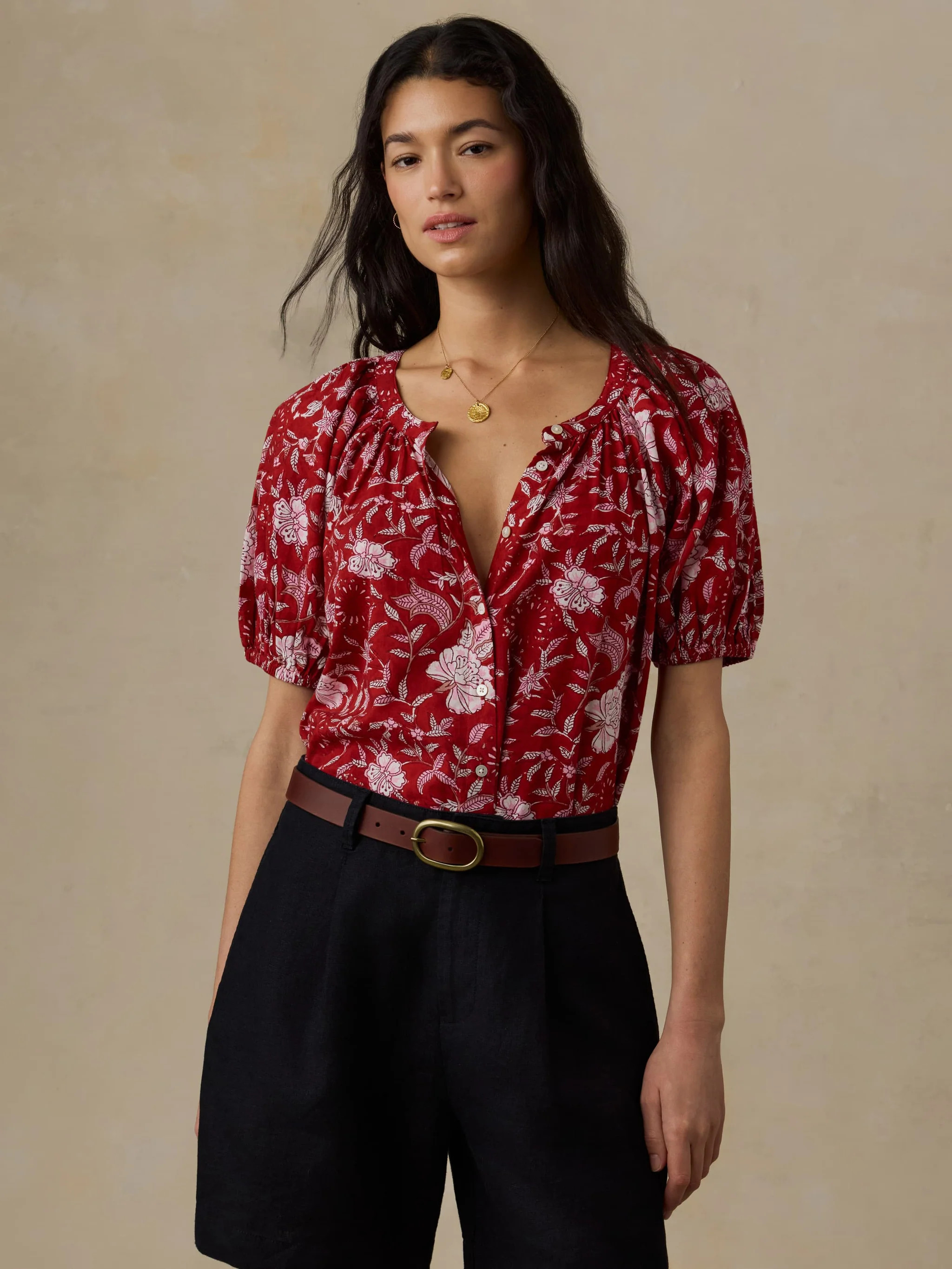 Voile Lettie Top - Garden Whispers | Faherty