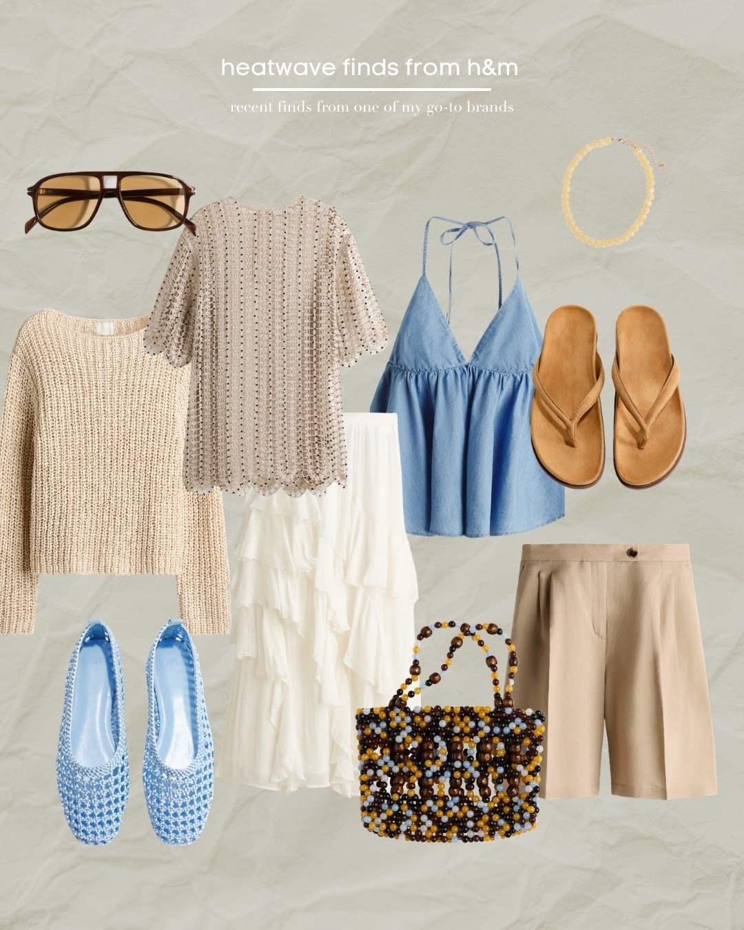 H&M, Summer, Euro Summer, Holiday Style, Heatwave Style, Beaded Bag, Ballet Flats, Crochet

#LTKsummer #LTKuk #LTKeurope