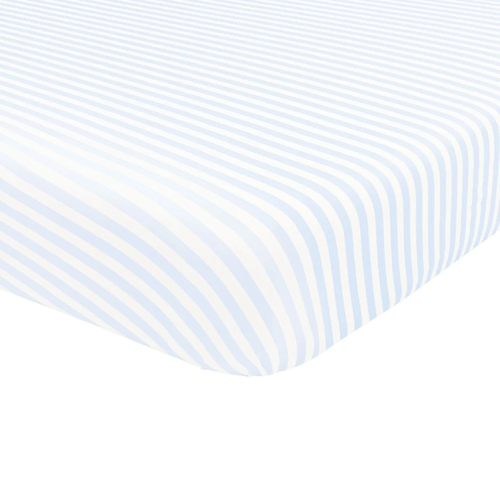 Crib Sheet in Small Mist Stripe | Kyte Baby