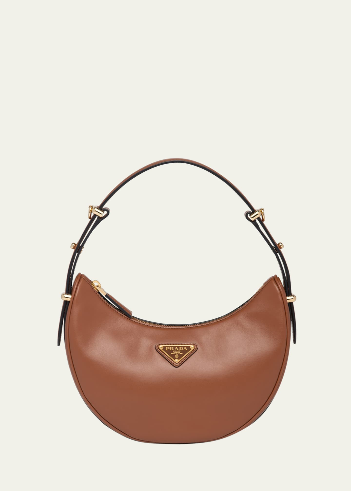 Prada Zip Calf Leather Shoulder Bag | Bergdorf Goodman