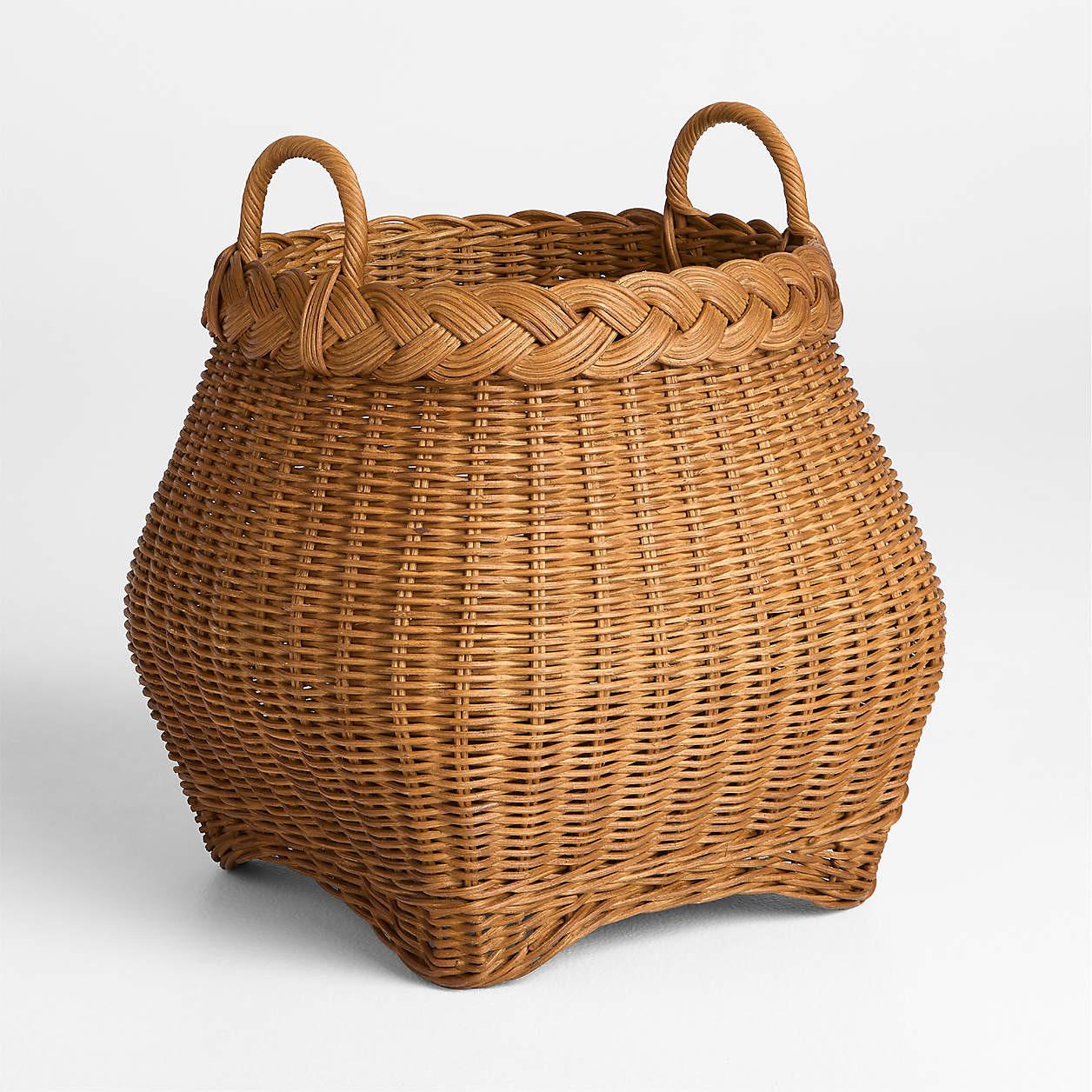 Folklore Wicker Floor Basket by Sharland England + Reviews | Crate & Kids | Crate & Barrel
