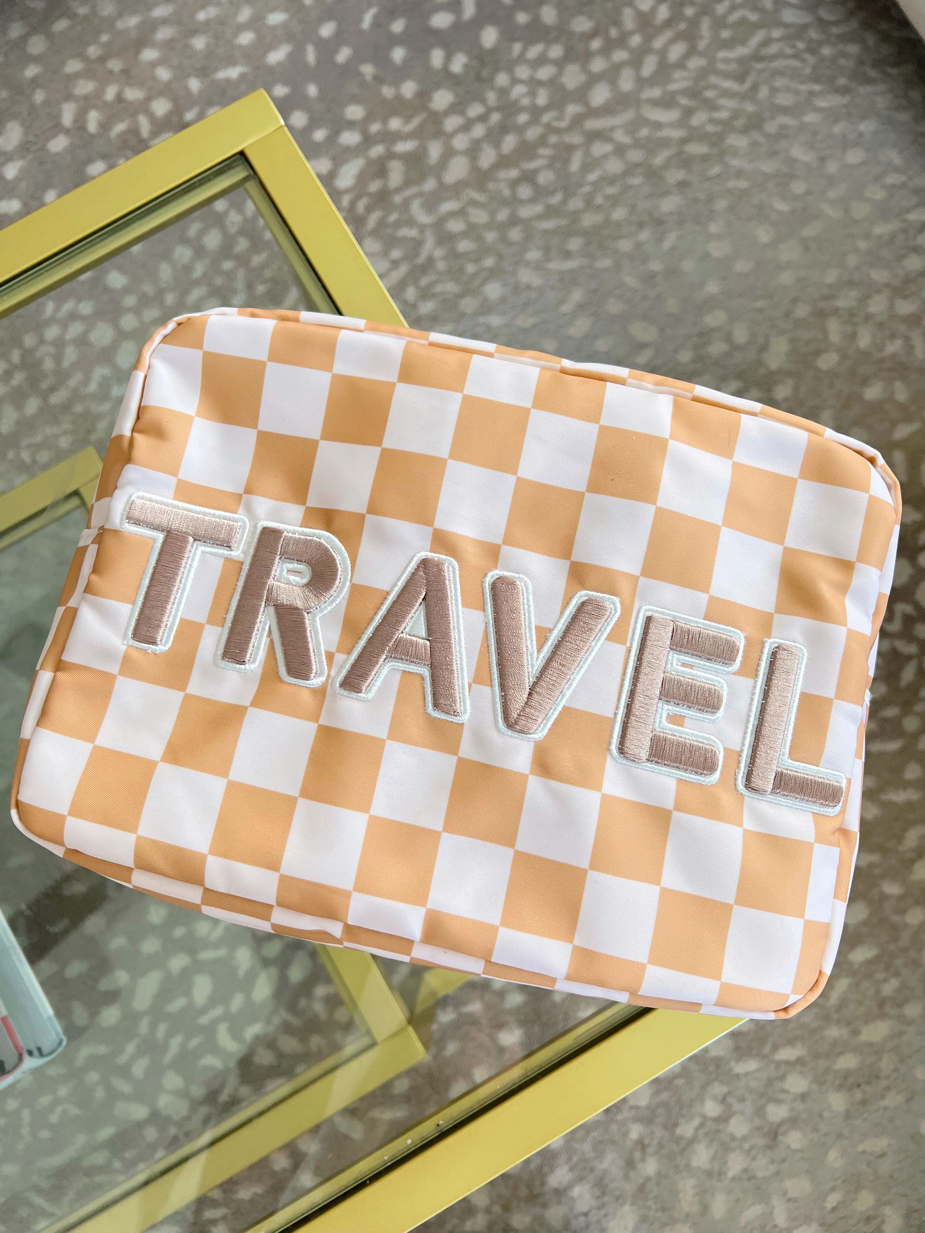 Travel XL - Tan Checkered | KenzKustomz