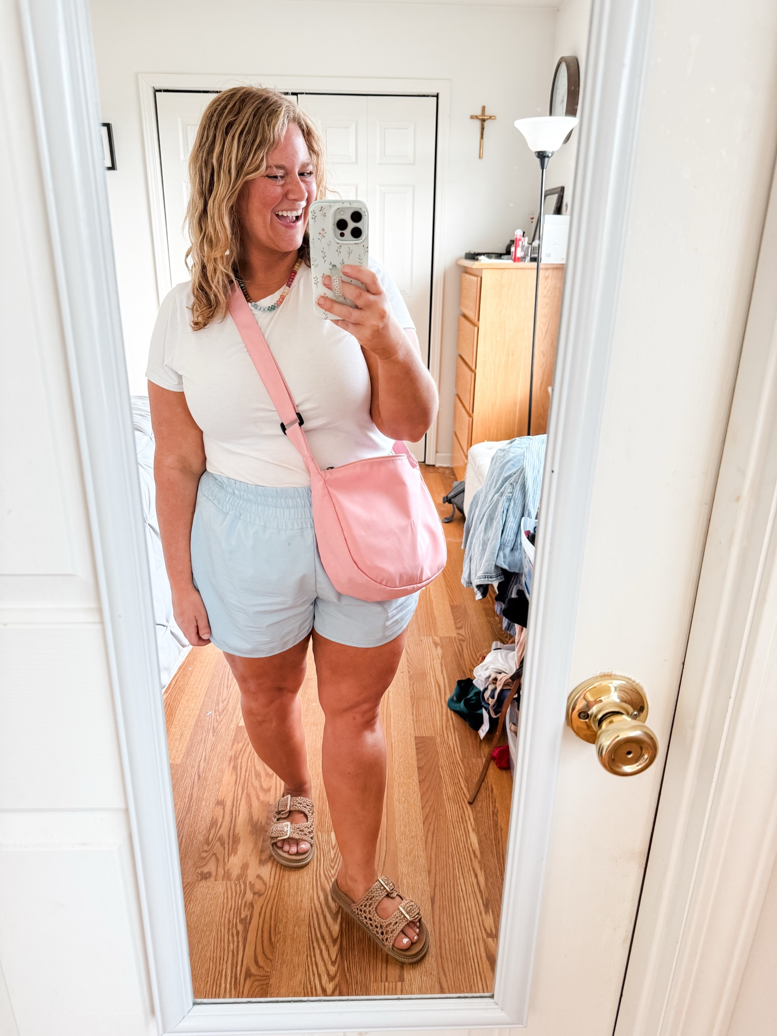 Wearing an XXL in my athletic shorts and an XL in my tee.

#LTKmomlife #LTKMidsize #LTKSeasonal