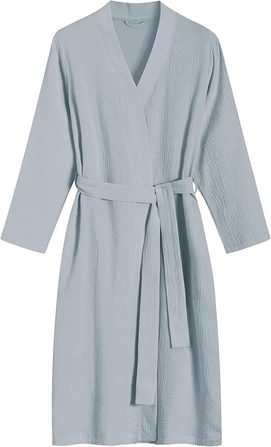 Latuza Women's Cotton Gauze Robe Lightweight Absorbent Bathrobe with Pockets | Amazon (US)