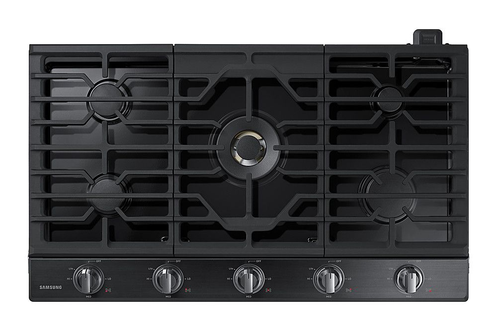 Samsung 36" Built-In Gas Cooktop with WiFi and Dual Power Brass Burner Black Stainless Steel NA36... | Best Buy U.S.