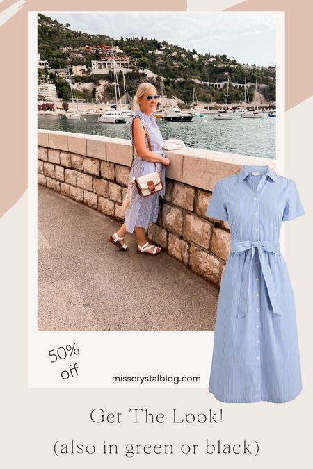 I found the most similar striped shirt dress to my very popular version I’ve had for years. It also comes in green stripe or black. Currently 50% off. 

#LTKover40 #LTKtravel #LTKsalealert