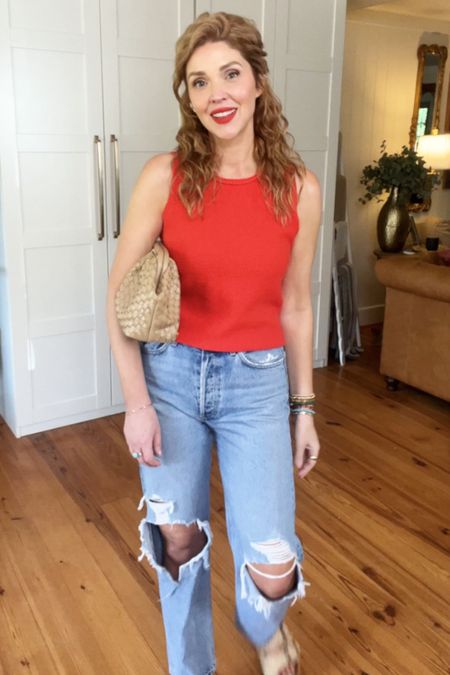 Sweater tank for summer!
@walmartfashion @amazon #walmartfashion #walmartfinds 
#Budgetstyle #summerstyle #summeroutfitideas #Easystyle #momstyle
