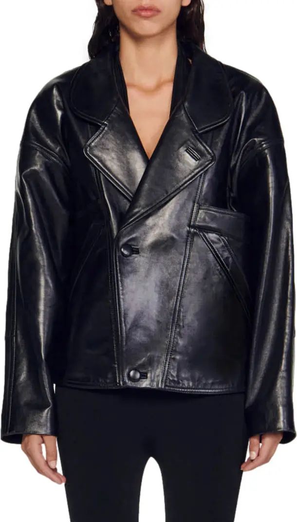 sandro Clem Leather Jacket | Nordstrom | Nordstrom