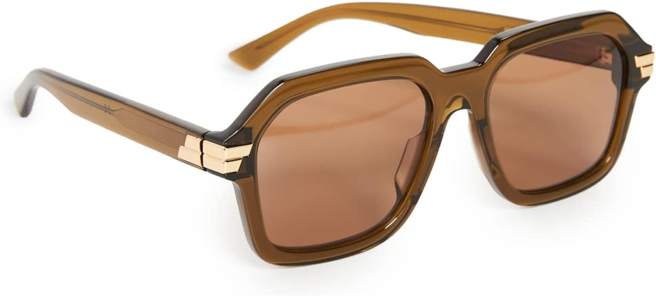 Bottega Veneta Women's Bold Ribbon Oversized Square Sunglasses | Amazon (US)