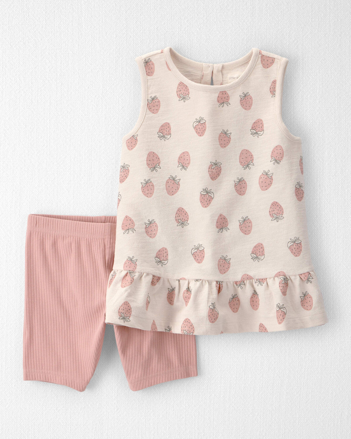 Girls 2-Piece Top & Short Set Made with Organic Cotton in Strawberry Print | Carter's Inc