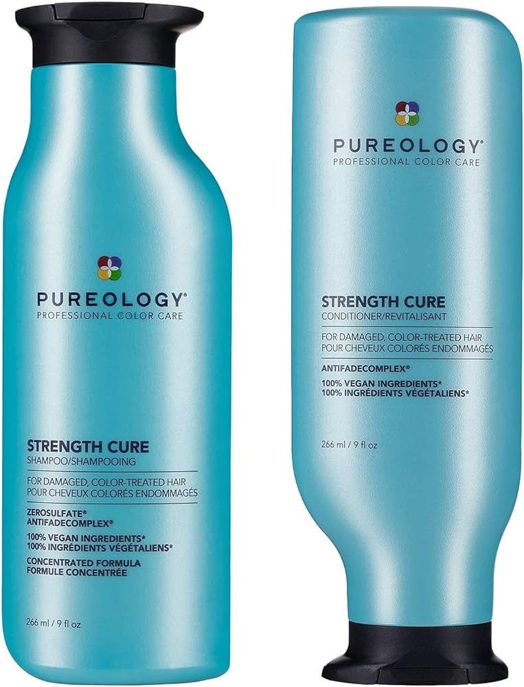 Pureology Strength Cure Damaged Hair Shampoo and Conditioner Set | For Strengthening Color Treate... | Amazon (US)