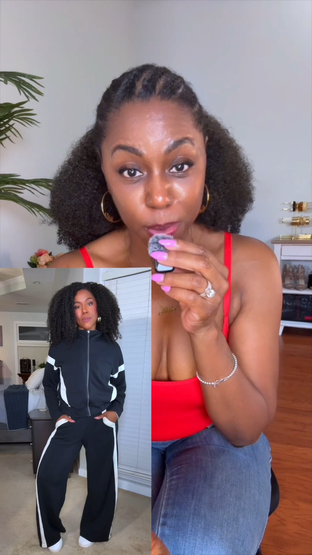 @Spanx  End of Season Sale = the perfect time to invest in those capsule wardrobe staples. 🖤👏🏾✨

Here’s  What You Need to Know 👀

✔️ You can’t go wrong with an AirEssentials wide-leg set - they’re ALWAYS worth it.
✔️ Get the full-zip jacket if you have long hair (the half zip jacket zipper snags your hair when putting on/off) 😩
✔️ The flare jeans make every outfit look expensive. Period.
✔️ Curvy girls, size up in the faux leather leggings for the best fit.
✔️ If you’re choosing between the tracksuit and jumpsuit - grab the tracksuit—you’ll get so much more versatility.

5’4 | 155 lbs | Size M

Air Essentials Tracksuit – M (top & bottom)
Jeans – M
Faux Leather Leggings – L

TAP to SHOP my curated sale picks. 🛍️✨

#LTKStyle #FashionOver50 #SpanxStyle #fyp

#LTKSaleAlert