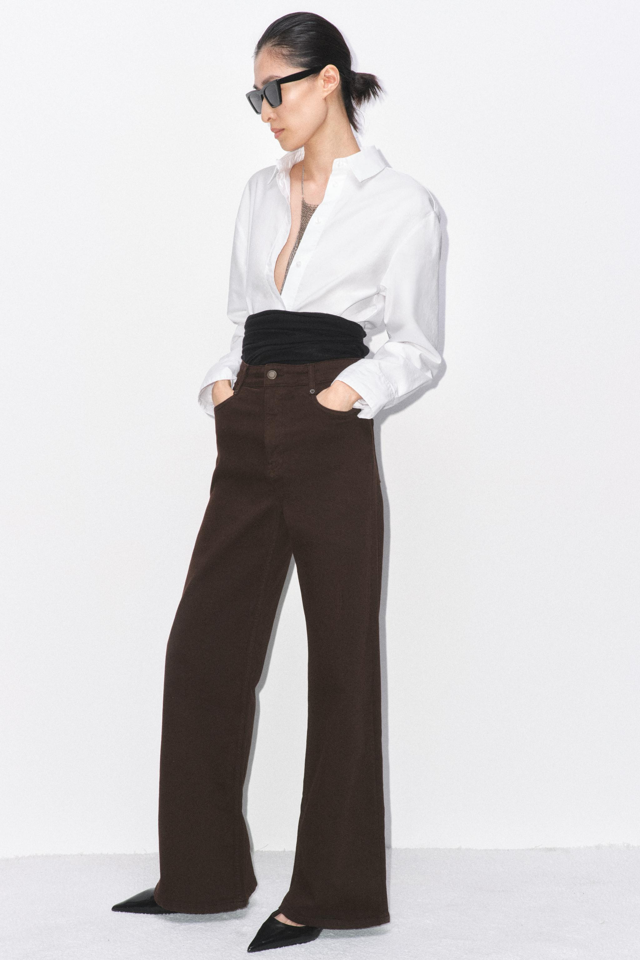 ZW COLLECTION HIGH-WAIST WIDE LEG JEANS | Zara US
