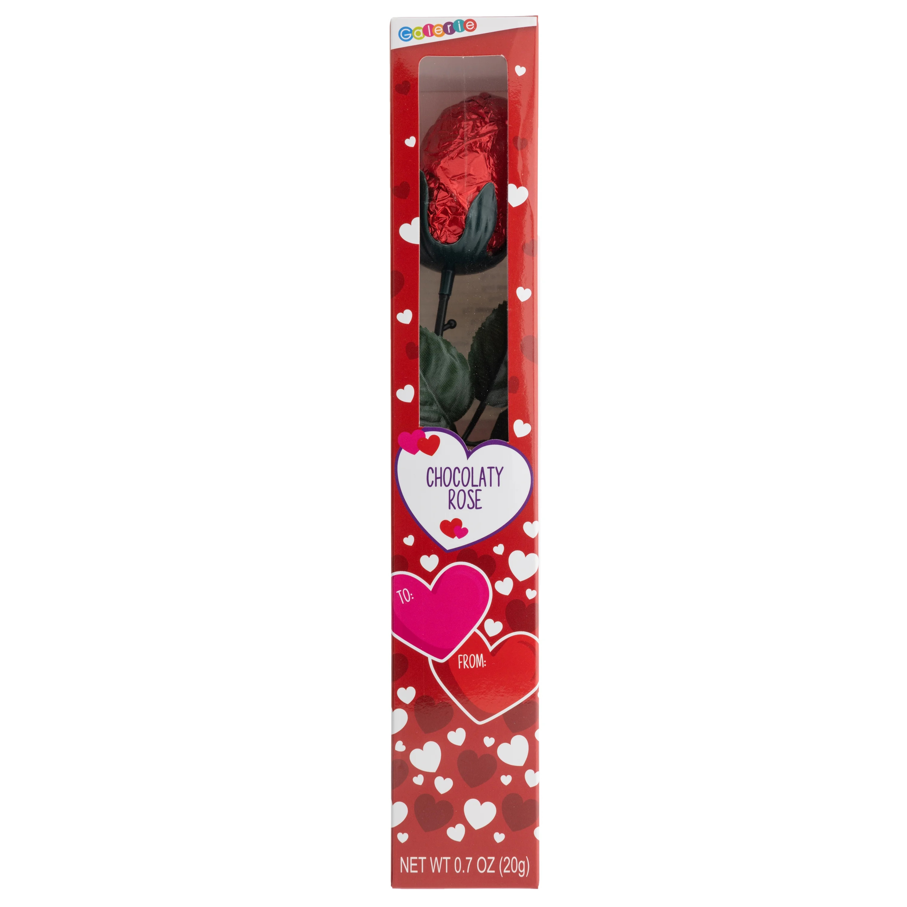 Galerie Valentine's Day Foil Wrapped Chocolaty Rose in Box, 0.7 oz (20g) | Walmart (US)