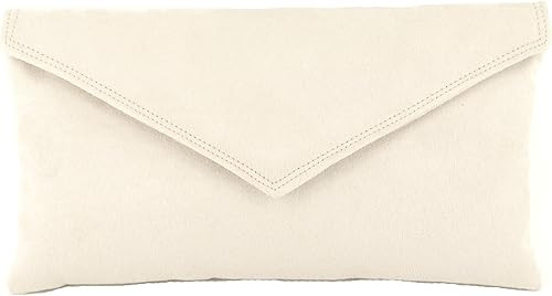 LONI Womens Neat Envelope Faux Suede Clutch Bag/Shoulder Bag | Amazon (US)