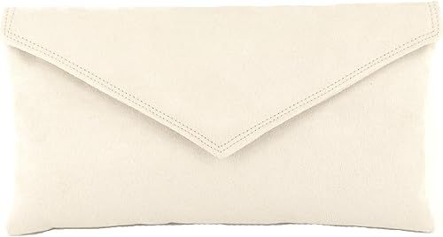 LONI Womens Neat Envelope Faux Suede Clutch Bag/Shoulder Bag | Amazon (US)
