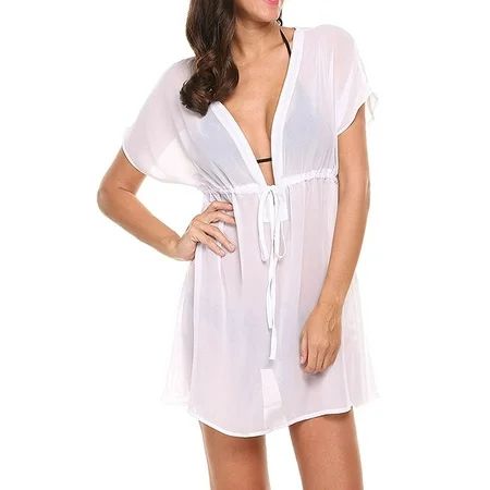 Women's Fashion Bathing Suit Cover Ups Chiffon Bikini Swim Swimwear Tunic | Walmart (US)