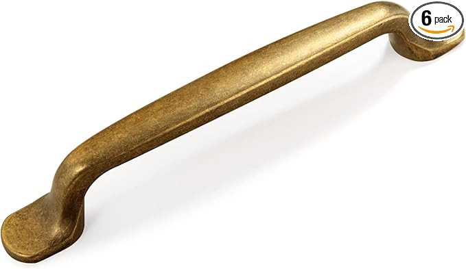 Goo-Ki 6 Pack Antique Brass 5-Inch(128mm) Center to Center Arch Cabinet Pulls Drawer Handles Zinc... | Amazon (US)