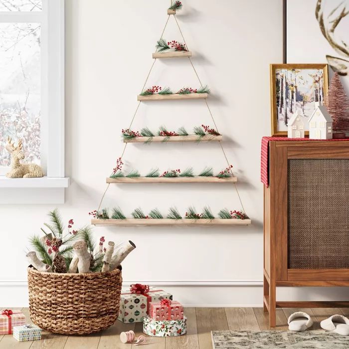 Wooden Wall Tree with Greenery Green - Threshold™ | Target