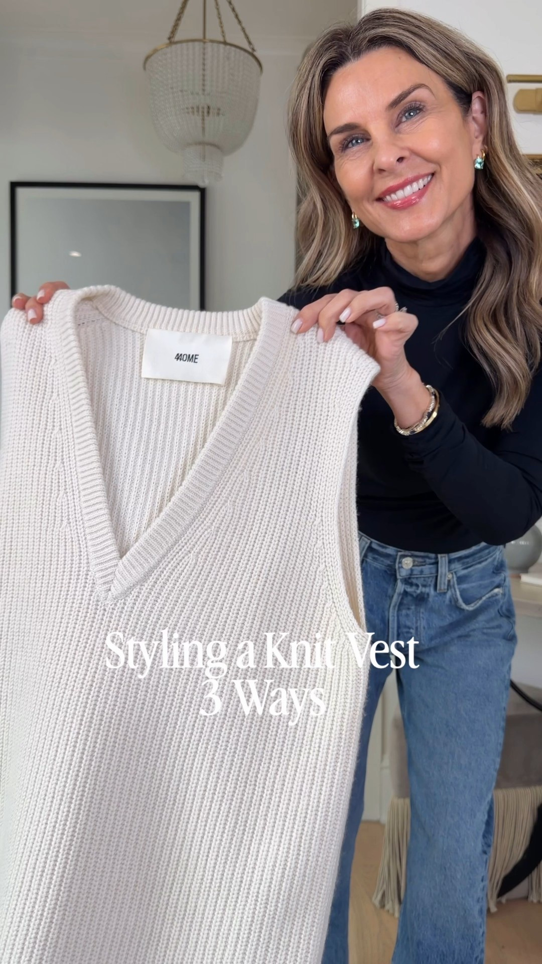 I’m 5’6’’.
-44OME vest sz S on my ShopMy http://
-Aritzia effortless shorts size S
-Aritzia babaton t-shirt size XS
-Commando black turtleneck S
-Citizens of Humanity Winslow Jean TTS for a relaxed fit, size down for tighter fit
-Striped navy pant size XS

#LTKootd #LTKSeasonal #LTKOver40