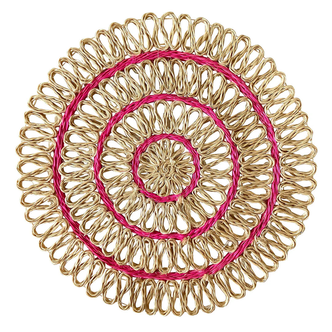 Looped Placemat (Pink) | Fete Home LLC