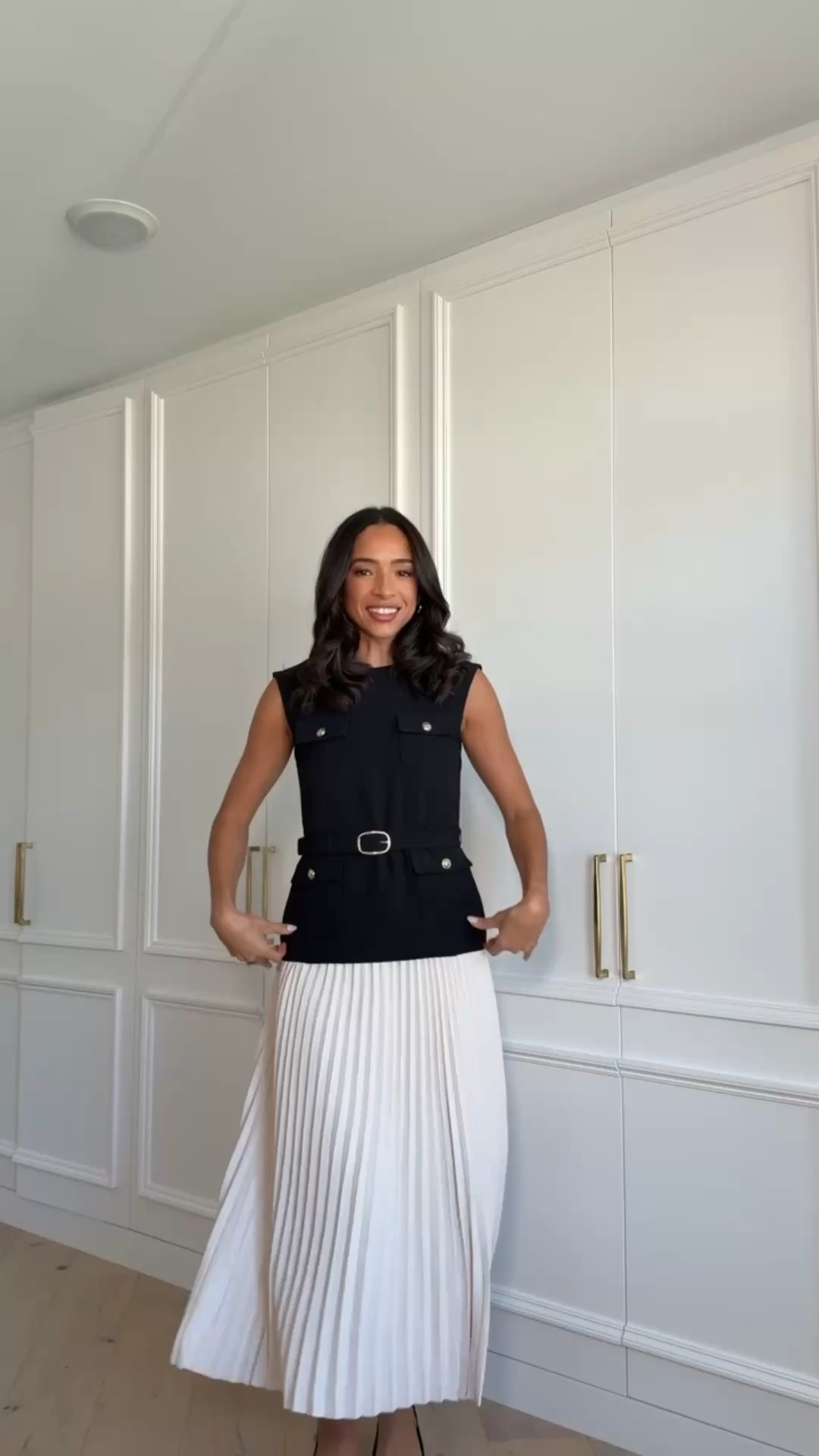 Fall office outfit 🖤 Looks like two pieces but it’s actually a dress! The perfect one and done piece for your fall office outfits! Wearing size 2 pleated dress

fall outfit, fall fashion, autumn outfits, fall workwear, business casual workwear, work outfit

#LTKWorkwear #LTKSeasonal