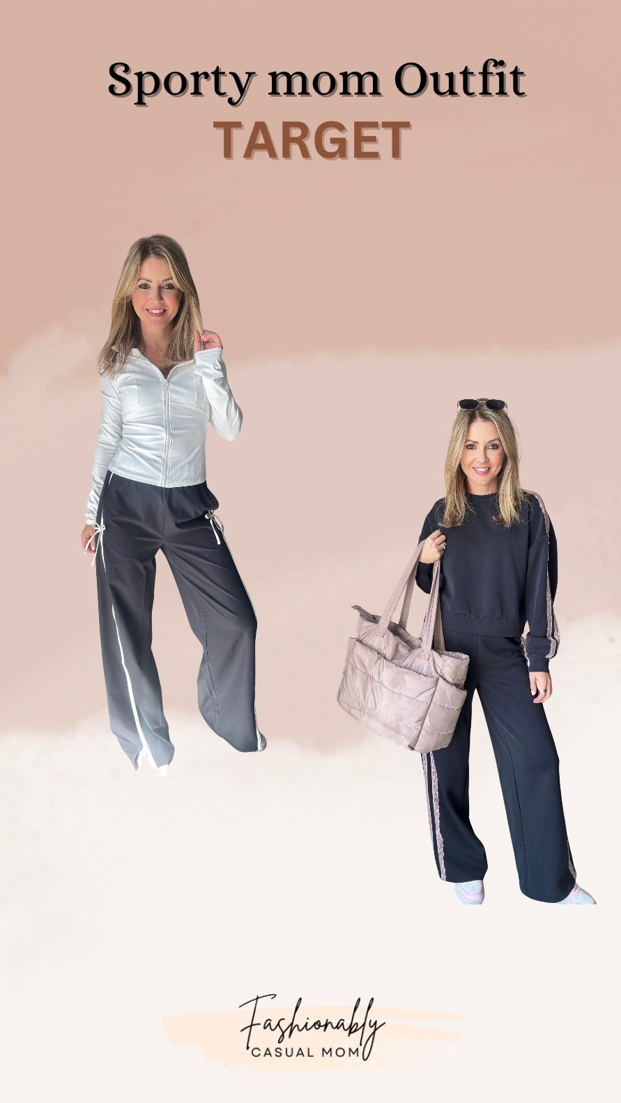 Sporty mom outfit Inspo
Sized down town XS in the track pants and 2 piece set


#LTKmomlife #LTKActive #LTKFindsUnder50