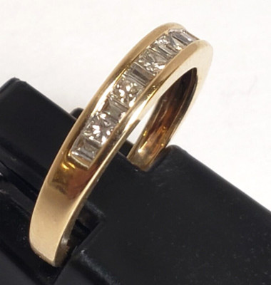 CLASSIC 14K YELLOW GOLD 3/8 CT TW PRINCESS BAGUETTE DIAMOND BAND RING SIZE 4.25  | eBay | eBay US