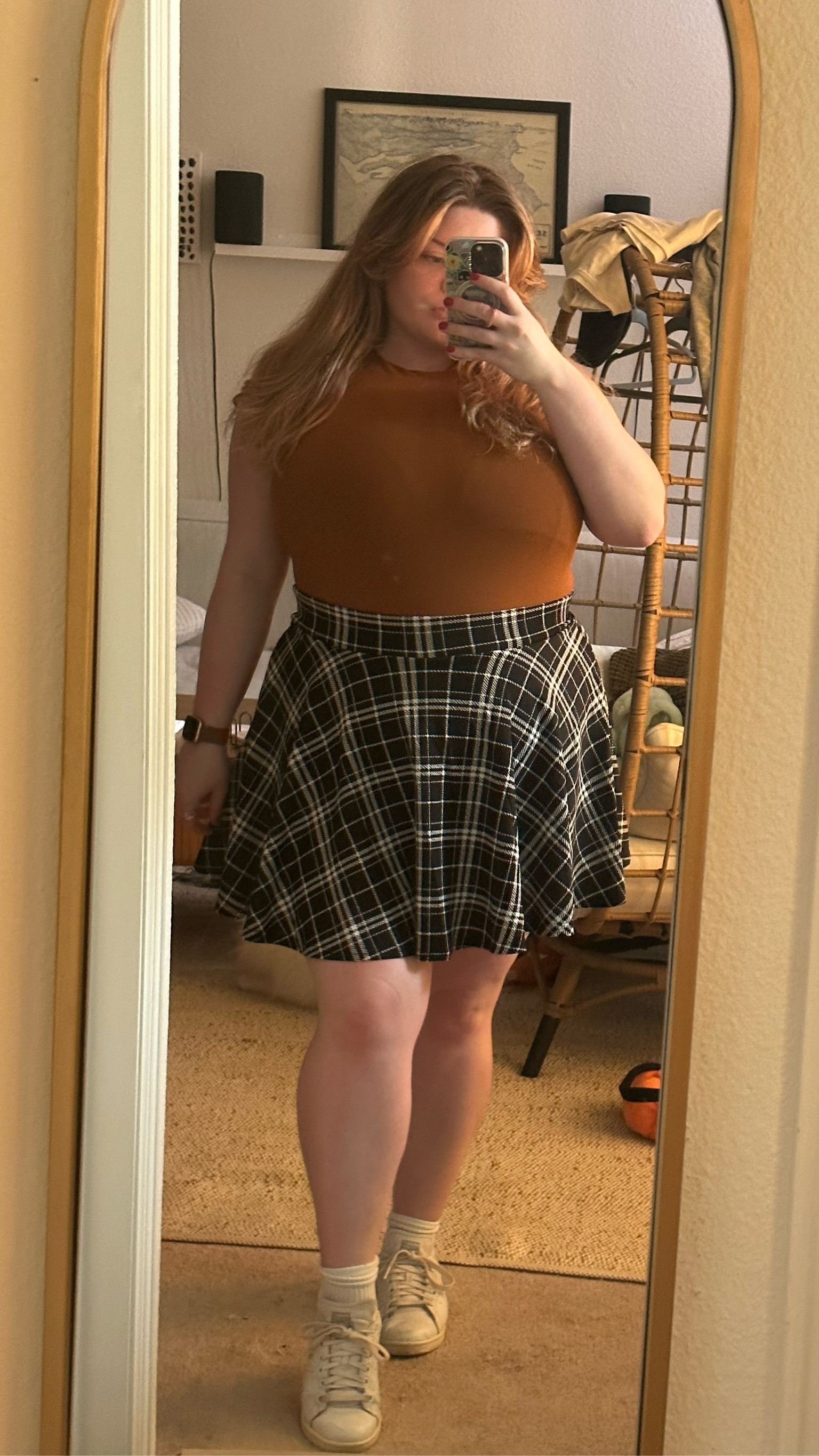 midsize fall outfit | 2022 | size 12 fashion | styling tennis skirt | plaid

#LTKcurves #LTKunder100 #LTKSeasonal