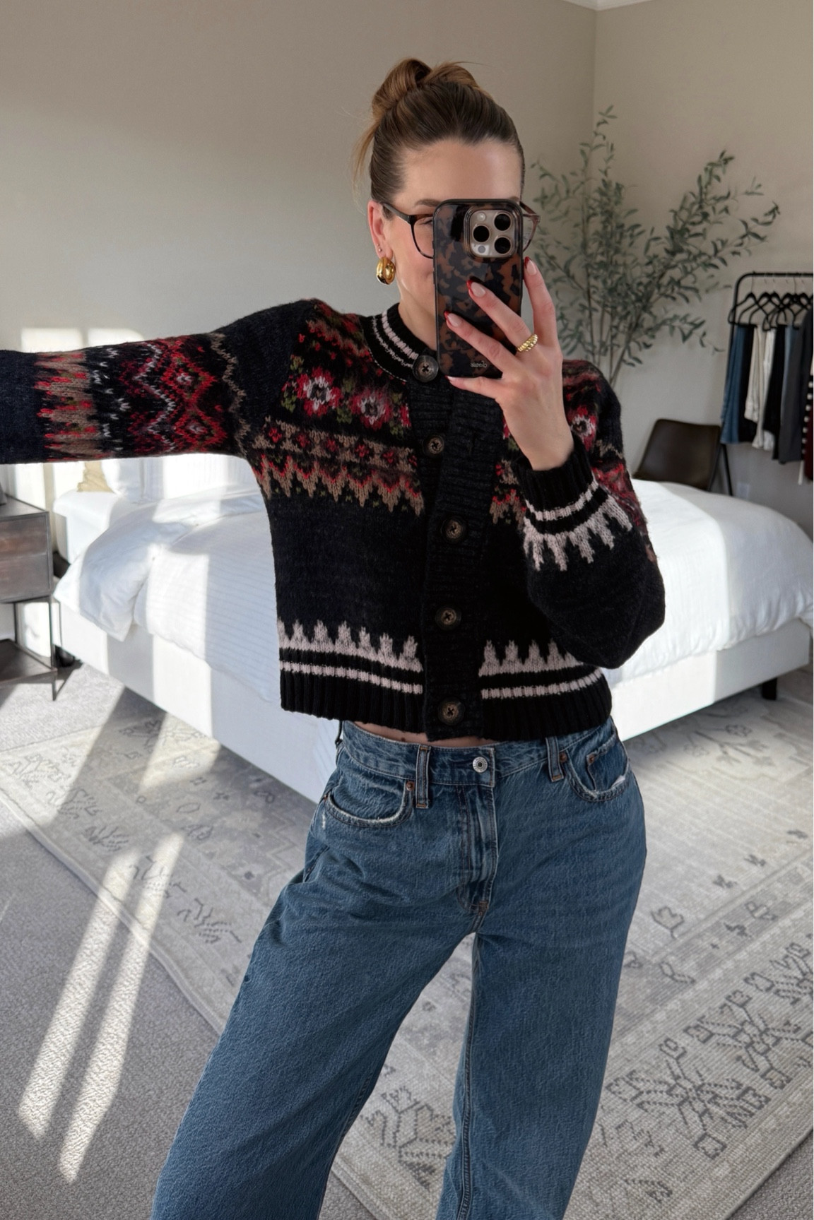 Love pairing these loose style jeans with everything in my closet including this perfectly cozy cardi from FP! Layer the cardi with your favorite basics or button it up for a put together, but relaxed feel.

#LTKHoliday #LTKStyleTip #LTKSeasonal