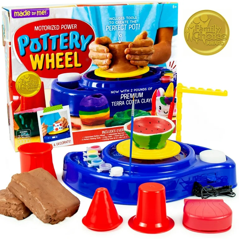 Made by Me My Very Own Toy Pottery Wheel Kit with Terracotta Clay, Kids Pottery Craft Set, Ages 6... | Walmart (US)