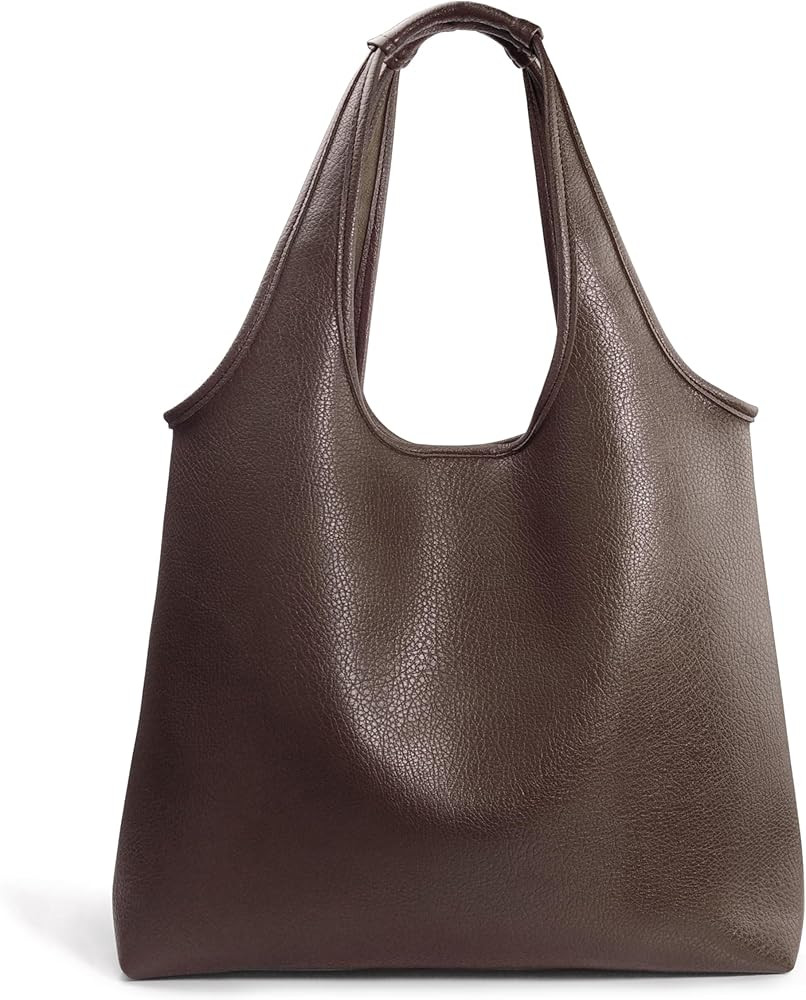 Amazon.com: Women's Hobo Bag Soft Vegan Leather Tote Oversized Slouchy Handbag for Shopping,Weeke... | Amazon (US)