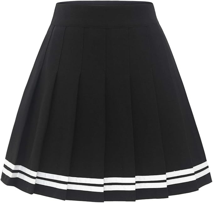 Pleated Skirts for Women High Waist Mini Tennis Skater Skirt Casual Basic Skirts Cheerleader | Amazon (US)