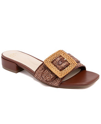 Jones New York Women's Vanley Slide Buckle Flat Sandals - Macy's | Macy's