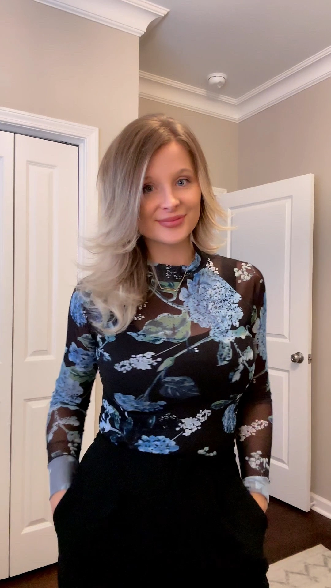 Workwear outfit idea: mesh floral top paired with high-waisted tailored pants — the perfect “work sexy” look for office style, business casual outfits, and polished everyday workwear.
If you’re searching for fall work outfits, affordable work tops, business casual pants, mesh floral blouses, or elevated office fashion, this combo is such a flattering and comfortable option.

✨ This cute fall and winter top is on sale for Black Friday, so it’s a great time to refresh your work wardrobe and grab a few staple pieces you’ll wear nonstop.

Great for meetings, office days, or casual Friday looks ✨


#LTKSaleAlert #LTKWorkwear #LTKCyberWeek