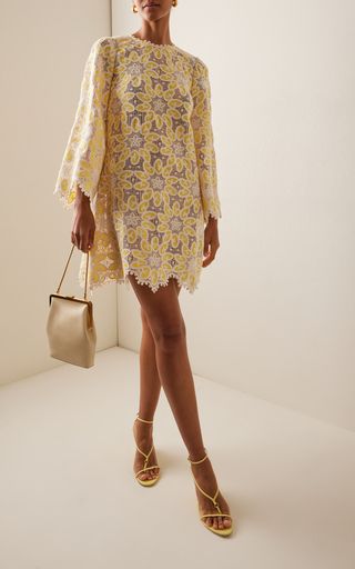 Lauren's ClosetZimmermannGolden Woven Lace Mini Dress$795Color—YellowSize GuideSelect a sizeAdd... | Moda Operandi (Global)