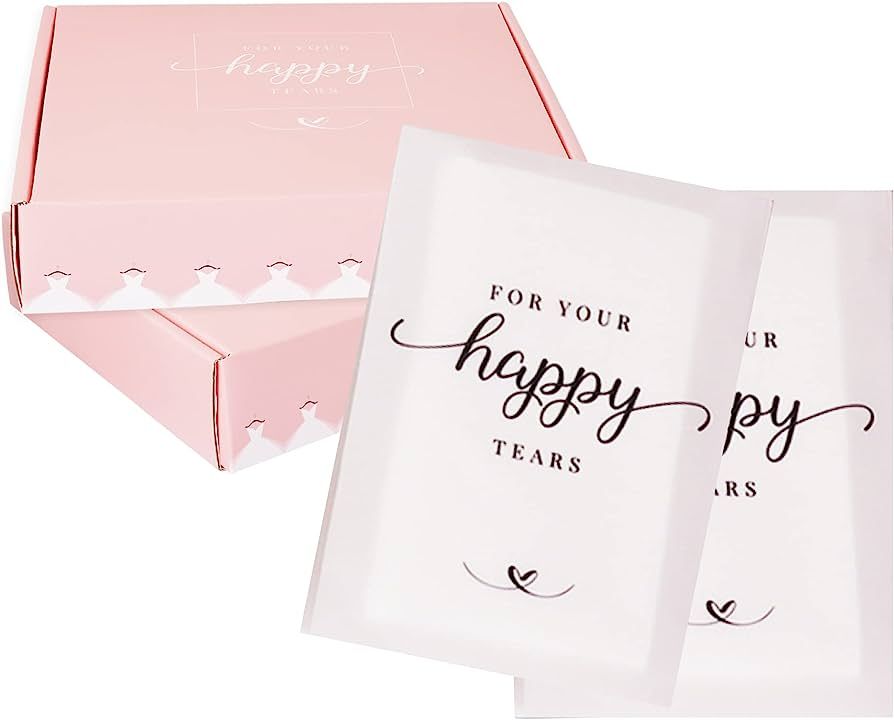 Wedding Tissues Packs For Guests- Set of 20- For Your Happy Tears Tissues- Wedding Favors for Gue... | Amazon (US)