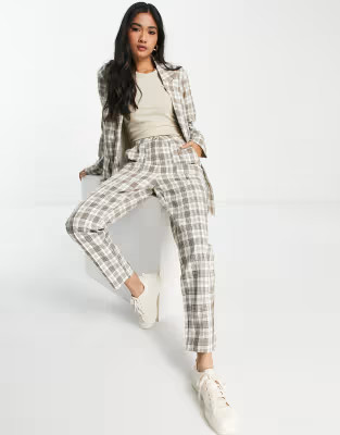 Urban Threads tailored trousers co-ord in brown check | ASOS (Global)