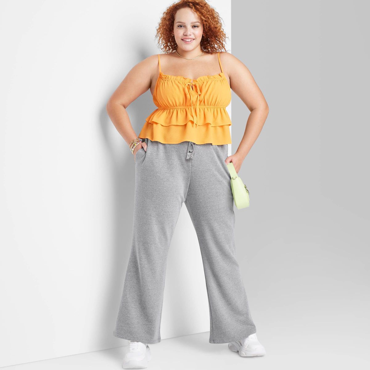 Women's High-Rise Wide Leg French Terry Sweatpants - Wild Fable™ | Target