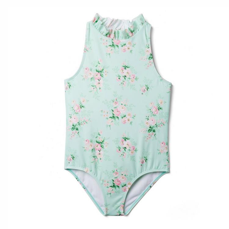 Floral Ruffle Neck Swimsuit | Janie and Jack