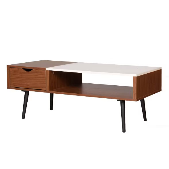 Tapered Leg Mid-Century Modern Storage Coffee Table - Saracina Home | Target
