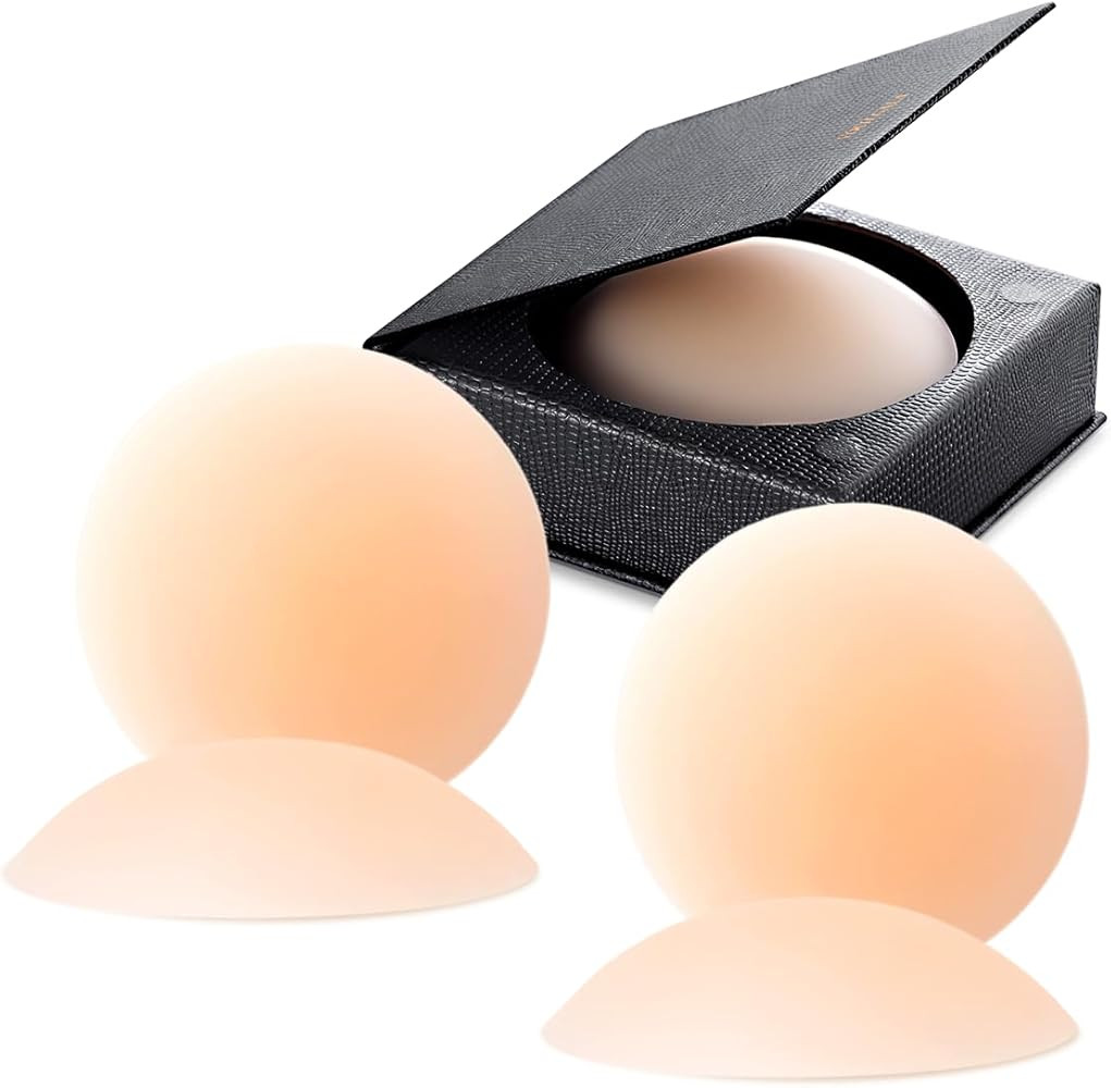 VOCH GALA Nipple Covers 2 Pairs-Seamless and Sheer Adhesive Silicone Nipple Pasties for Women Reu... | Amazon (US)