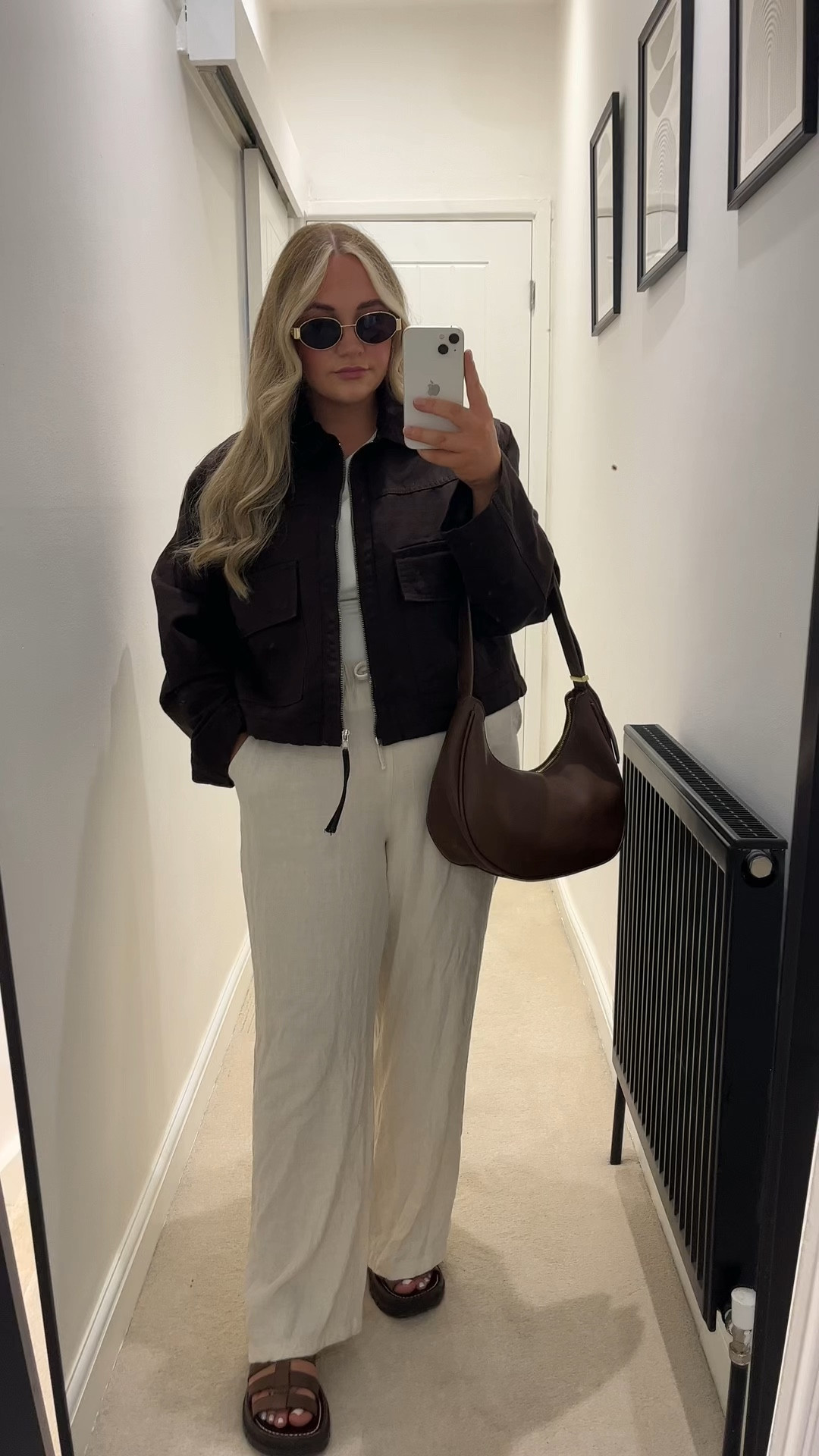 Transitional styling for those days that are half and half 🤣
Celine sunnies styled with my new asos cropped jacket and linen trousers,a one shoulder top brings a bit of glam. 

#LTKmidsize #LTKSeasonal #LTKstyletip