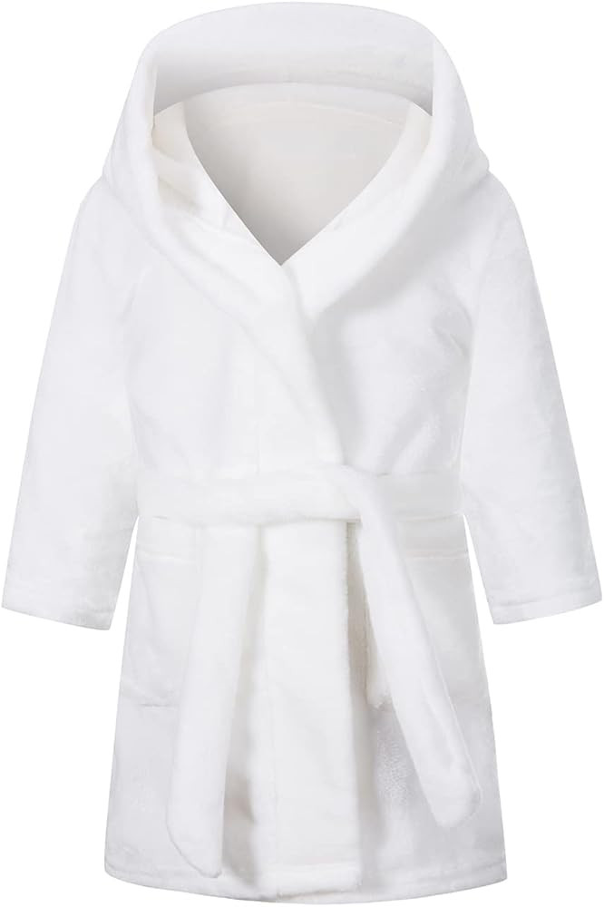 Girls Fleece Hooded Robes, Kids Soft Premium Fuzzy Bathrobe for Gifts, 2-12 Years | Amazon (US)