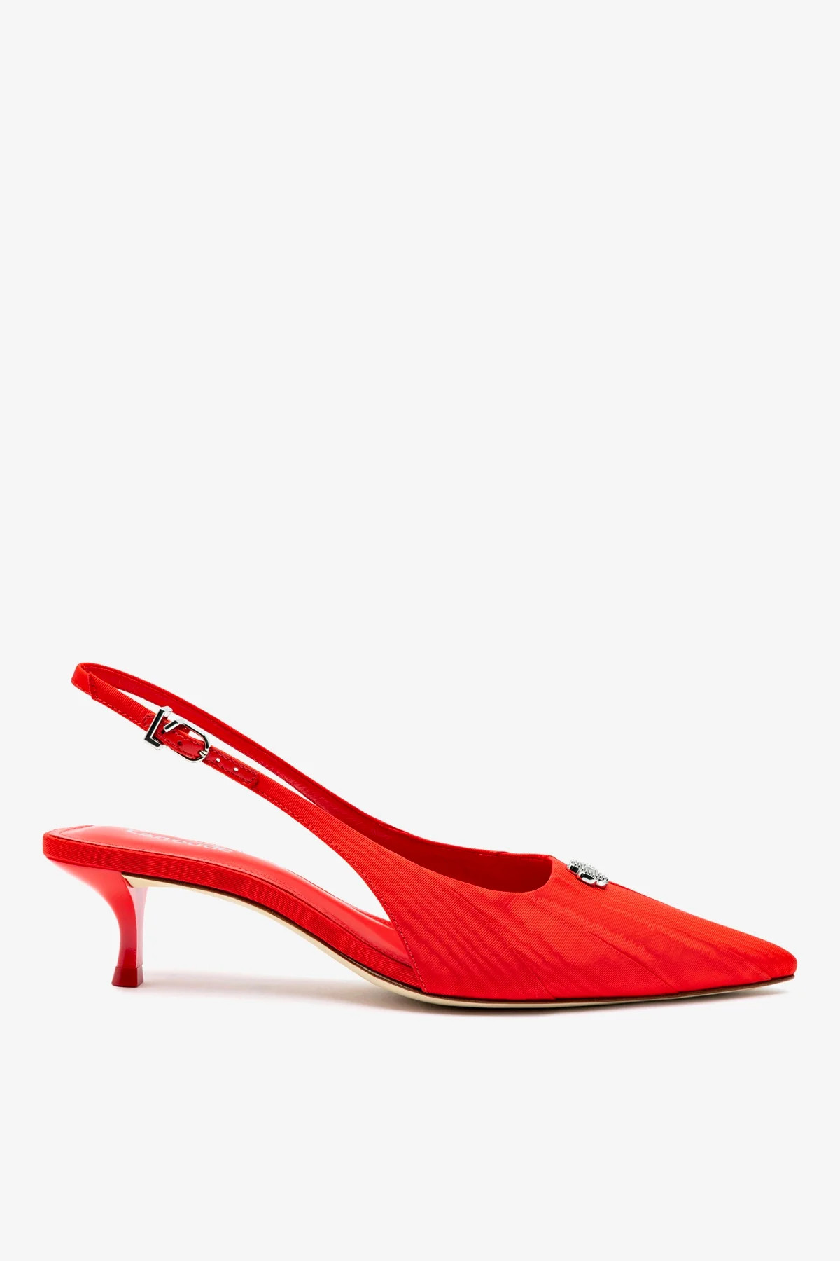 Maxine Pump In Red Fabric | Larroude